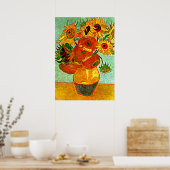 Van Gogh's geliebte Sonnenblumen (12) Poster (Küche)