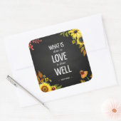 Van Goghs Inspirierend Siegel zur Liebe Quotenaufk Quadratischer Aufkleber (Umschlag)