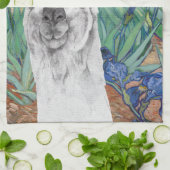 Van Gogh's Ire und der Extravagante Llama Geschirrtuch (Gefaltet)