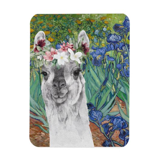 Van Gogh's Ire und der Extravagante Llama Magnet (Vertikal)
