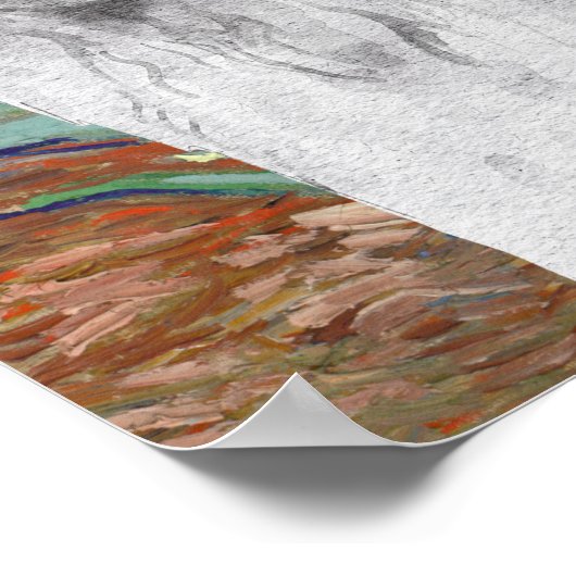 Van Gogh's Ire und der Extravagante Llama Poster (Ecke)