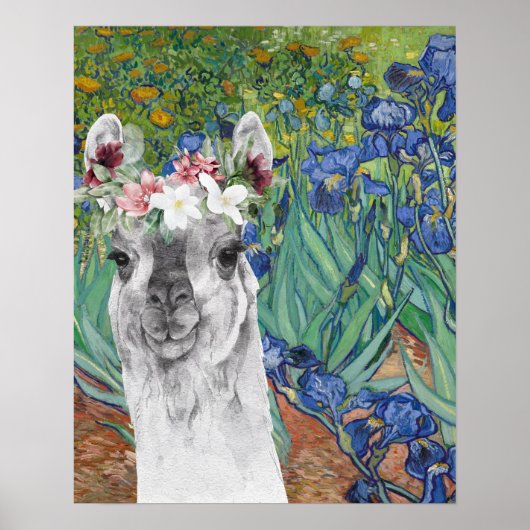 Van Gogh's Ire und der Extravagante Llama Poster (Vorne)