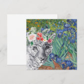 Van Gogh's Ire und Extravagante Leopard-Flachkarte (Vorne/Hinten)