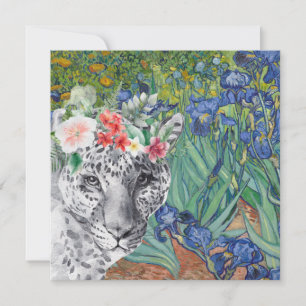 Van Gogh's Ire und Extravagante Leopard-Flachkarte