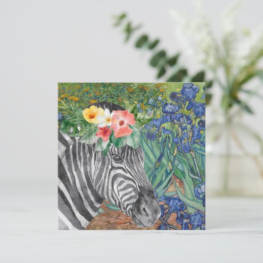 Van Gogh's Ire und Extravagante Zebra Flat Card (Stehend Vorderseite)