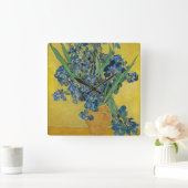 Van Gogh's Iris Quadratische Wanduhr (Zuhause)