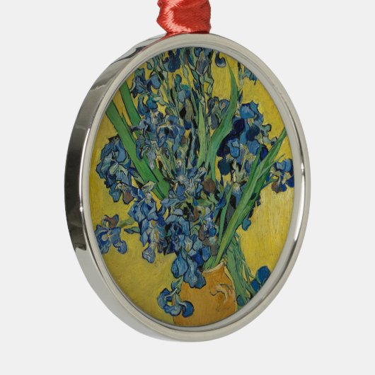Van Gogh's Iris Silbernes Ornament (Rechts)
