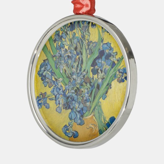 Van Gogh's Iris Silbernes Ornament (Links)