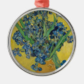 Van Gogh's Iris Silbernes Ornament (Vorne)