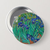 Van Goghs Irises Button (Vorne & Hinten)