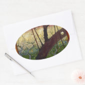 Van Gogh's Japonaiserie nach Hiroshige Ovaler Aufkleber (Umschlag)