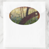 Van Gogh's Japonaiserie nach Hiroshige Ovaler Aufkleber (Tasche)