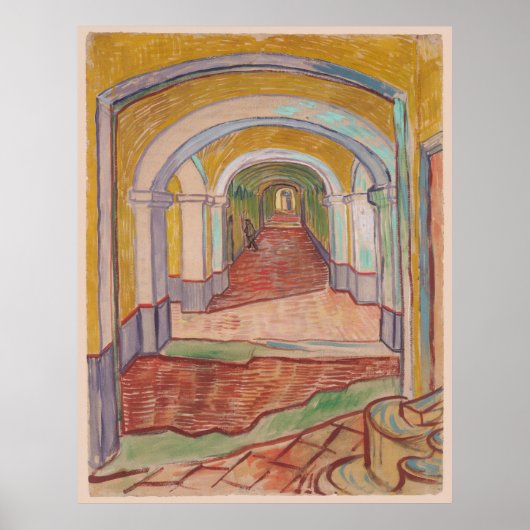 Van Gogh's Korridor im Asylbereich Poster (Vorne)