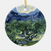 Van Gogh's Landschaftsbild der Olivenbäume Keramik Ornament (Vorne)