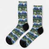 Van Gogh's Landschaftsbild der Olivenbäume Socken (Linkes Detail)