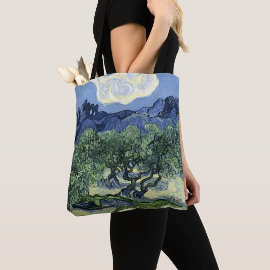 Van Gogh's Landschaftsbild der Olivenbäume Tasche (Von Nahem)