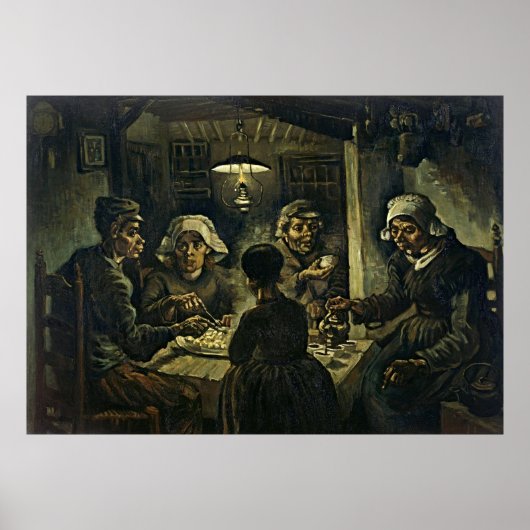 Van Gogh's Meisterwerk: Die Kartoffelfresser Poster (Vorne)