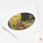 Van Gogh's Night Cafe Ovaler Aufkleber (Umschlag)