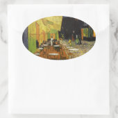Van Gogh's Night Cafe Ovaler Aufkleber (Tasche)