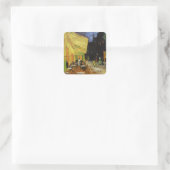 Van Gogh's Night Cafe Quadratischer Aufkleber (Tasche)
