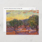 Van Gogh's Olive Grove, Orange Sky Postkarte (Vorne/Hinten)