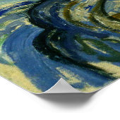 Van Gogh's Olivenbäume mit den Alpen Poster (Ecke)