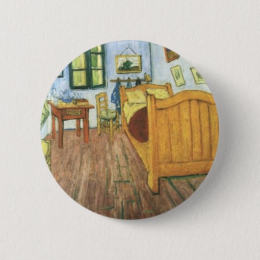 Van Gogh's Schlafzimmer in Arles Button (Vorderseite)
