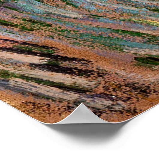 Van Gogh's Selbstportrait mit einem Strohhut Poster (Ecke)