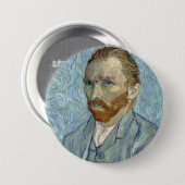 Van Goghs Selbstporträt Button (Vorne & Hinten)