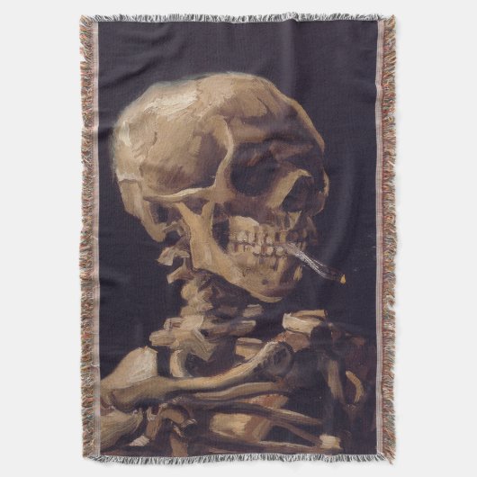 Van Gogh's Skelett mit brennender Zigarette Decke (Vorderseite Vertikal)