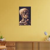 Van Gogh's Skelett mit brennender Zigarette Leinwanddruck (Insitu(LivingRoom))