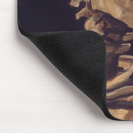 Van Gogh's Skelett mit brennender Zigarette Mousepad (Ecke)