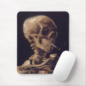 Van Gogh's Skelett mit brennender Zigarette Mousepad (Mit Mouse)