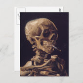 Van Gogh's Skelett mit brennender Zigarette Postkarte (Vorne/Hinten)