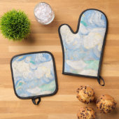 Van Gogh's sky background Ofenhandschuh & Topflappen-Set (Oben Unten)