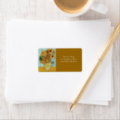 Van Gogh's Sonnenblumen Adressaufkleber (Insitu)