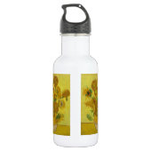 Van Gogh's Sonnenblumen Edelstahlflasche (Rückseite)