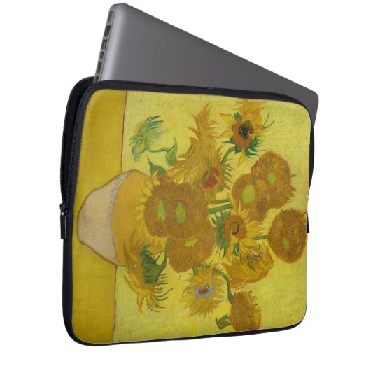 Van Gogh's Sonnenblumen Laptopschutzhülle (Vorne Rechts)