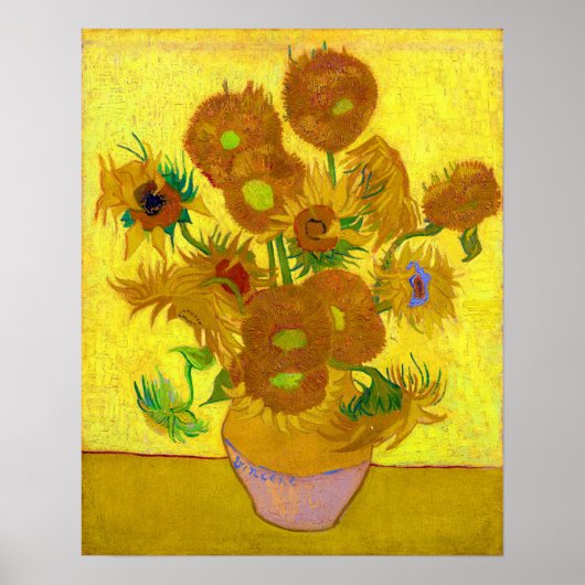 Van Gogh's Sonnenblumen Poster (Vorne)