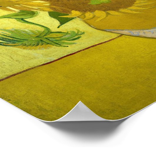 Van Gogh's Sonnenblumen Poster (Ecke)
