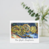 Van Gogh's Sonnenblumen Postkarte (Stehend Vorderseite)