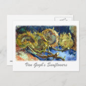Van Gogh's Sonnenblumen Postkarte (Vorne/Hinten)