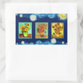 Van Gogh's Sonnenblumenserie Rechteckiger Aufkleber (Tasche)