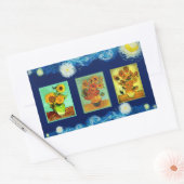 Van Gogh's Sonnenblumenserie Rechteckiger Aufkleber (Umschlag)
