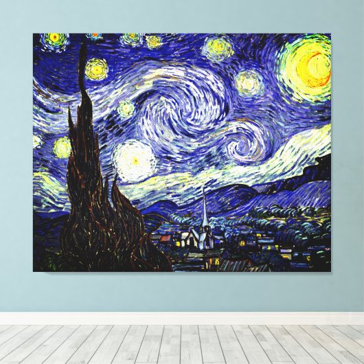 Van Gogh's Starry Night, 1889 Leinwanddruck (Insitu (Holzboden))