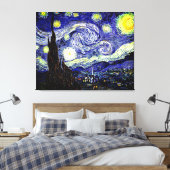 Van Gogh's Starry Night, 1889 Leinwanddruck (Insitu (Schlafzimmer))