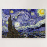 Van Gogh's Starry Night, 1889 Puzzle<br><div class="desc">Das Gemälde, das als Van Gogh's magnum opus gepriesen wird, zeigt den Blick abends außerhalb seines Sanatorium-Zimmers, obwohl es tagsüber aus der Erinnerung gemalt wurde. Das Bild ist öffentlich zugänglich. Kontaktieren Sie Patterns & Paintings & Graphics für spezielle Anfragen. © Copyright 2020 P.D., Muster & Bilder & Grafiken. Alle Rechte...</div>