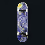 Van Gogh's Starry Night, 1889 Skateboard<br><div class="desc">Das Gemälde, das als Van Gogh's magnum opus gepriesen wird, zeigt den Blick abends außerhalb seines Sanatorium-Zimmers, obwohl es tagsüber aus der Erinnerung gemalt wurde. Das Bild ist öffentlich zugänglich. Kontaktieren Sie Patterns & Paintings & Graphics für spezielle Anfragen. © Copyright 2020 P.D., Muster & Bilder & Grafiken. Alle Rechte...</div>
