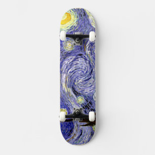 Van Gogh's Starry Night, 1889 Skateboard