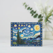 Van Goghs Starry Night Art Inspiriert Postkarte (Stehend Vorderseite)